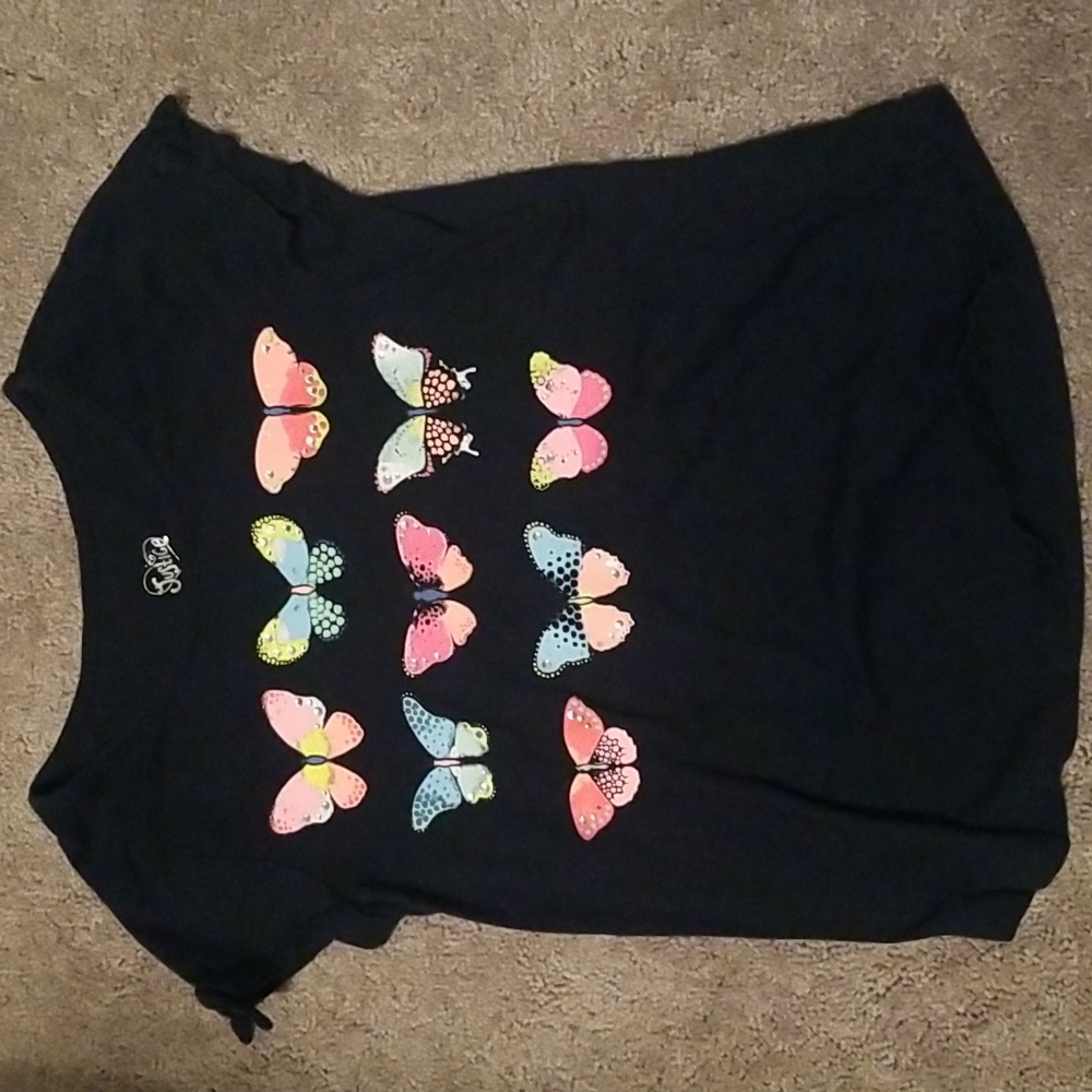 Justice Girls Butterfly Graphic Tee XL